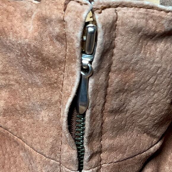 American Vintage 80s Women’s Pelle Suede Leather Jacket Made In Korea Medium - Picture 8 of 11